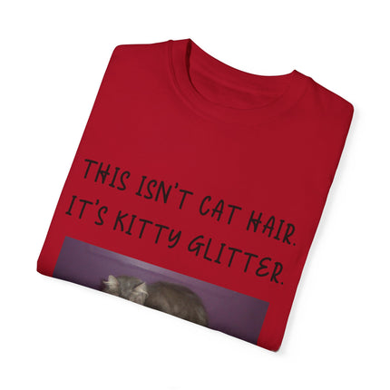 Kitty Glitter T-Shirt – Unisex Cat Lover Tee with Playful Quote