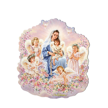 Gift of Love Angel Wreath Door Decor by D. Gelsinger - Nativity Holiday Decor - 8461031H-0108-4