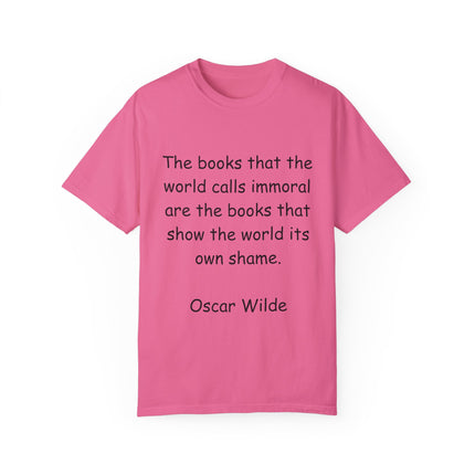 Oscar Wilde Quote Tee – “Books the World Calls Immoral” – Unisex Fit