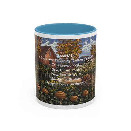 Samhain Pumpkin Spice Accent Coffee Mug — Autumn Harvest 11/15oz