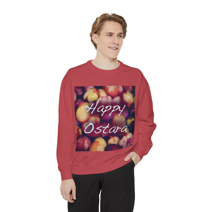 Ostara Sweatshirt – Unisex Garment-Dyed Layer with Egg Motif