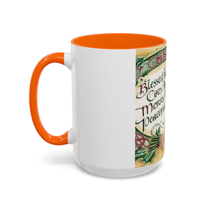 Celtic Holiday Blessings Mug – 15oz Accent for Cozy Gatherings