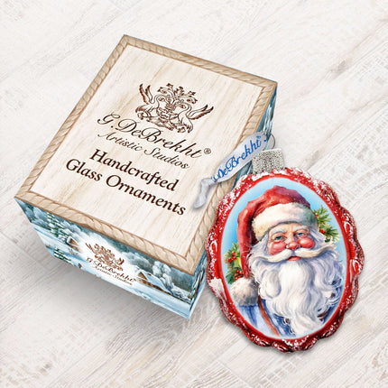 Saint Nick Mercury Glass Ornaments by G. Debrekht - Christmas Santa Snowman Decor - 776032-3