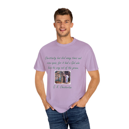 Chesterton Quote T-Shirt – Resurrection Design – Unisex Tee