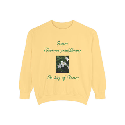 Jasmine Flower Sweatshirt - Unisex Garment-Dyed