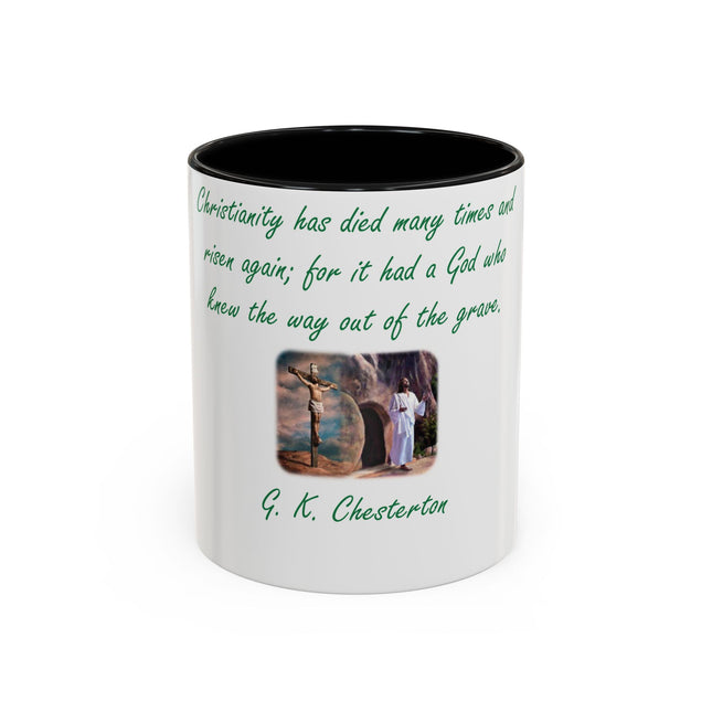 Inspirational Accent Coffee Mug - G.K. Chesterton Quote - 11oz