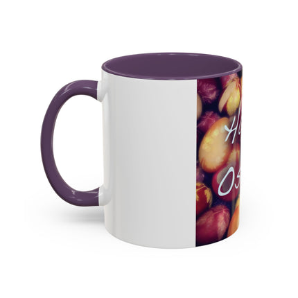 Ostara Accent Mug – 11oz Ceramic Cup with Colored Egg Design