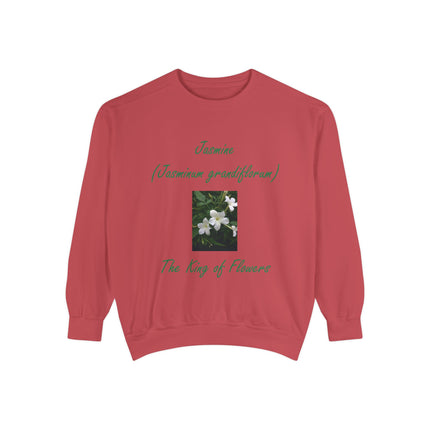 Jasmine Flower Sweatshirt - Unisex Garment-Dyed