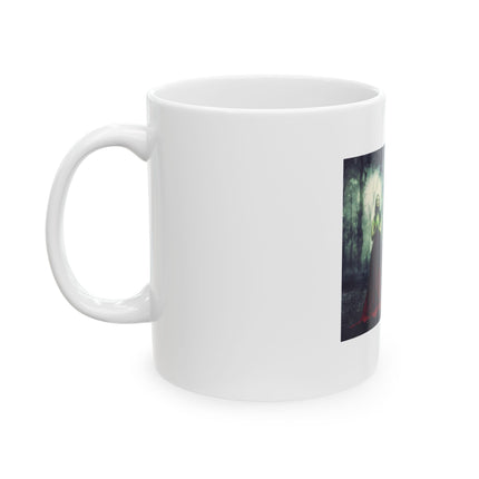 Mystic Forest Witch Ceramic Mug — "As Above, So Below" Spiritual Coffee Cup (11oz/15oz)