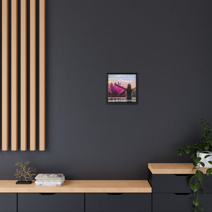 Framed Wall Art - 'Ageless Hippie' Inspirational Yoga Canvas