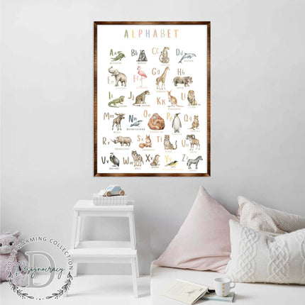 Animal Alphabet Art - Wooden Educational Art - Wall Decor - Homeschool Decor - Classroom Decor - Playroom Decor - Nursery Wall Art - Art For Kids - 310211-4