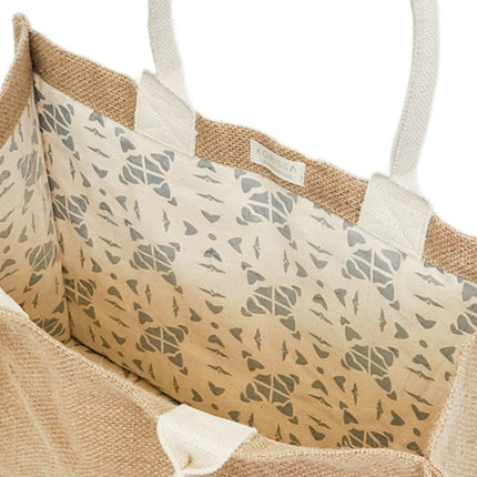 Jute Canvas Gift Bag With Pompom-3
