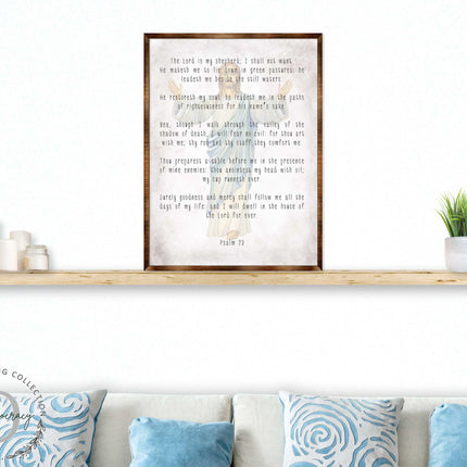The Lord Is My Shepherd - Wooden Kitchen Blessing - PSALM 23 - Contemporary Decor - Religious Wall Art - Nursery Wall Art - 310334-4