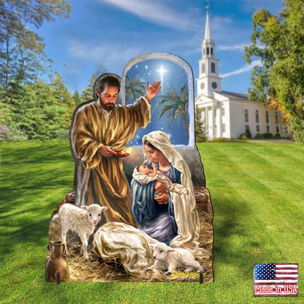 Glory to God Nativity Outdoor Decor by D. Gelsinger - Nativity Holiday Decor - 8461045F-DG-1