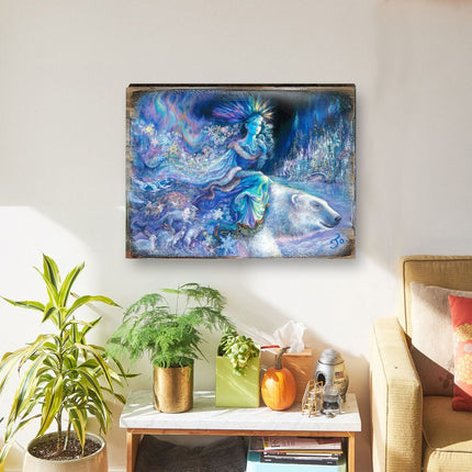 Polar Princess Fantasy Wooden Wall Art by Josephine Wall - Fantasy Decor - 852126-JW-3