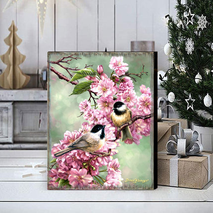 Spring Blossoms Wooden Wall Art by D. Gelsinger - Easter Spring Decor - 95671B-DG-1