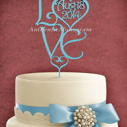 Wedding Cake Topper - Natural Wood 4209-0
