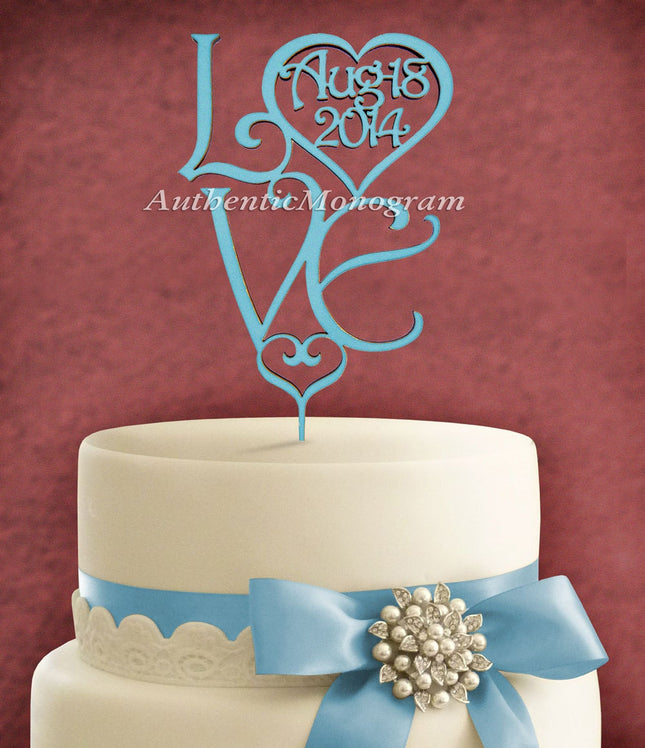Wedding Cake Topper - Natural Wood 4209-0