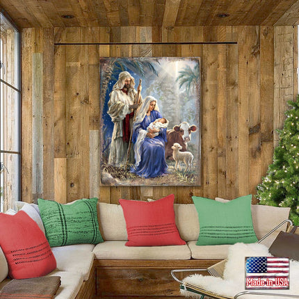 Holy Night Wooden Wall Art by D. Gelsinger - Nativity Holiday Decor - 95631B-1618-1