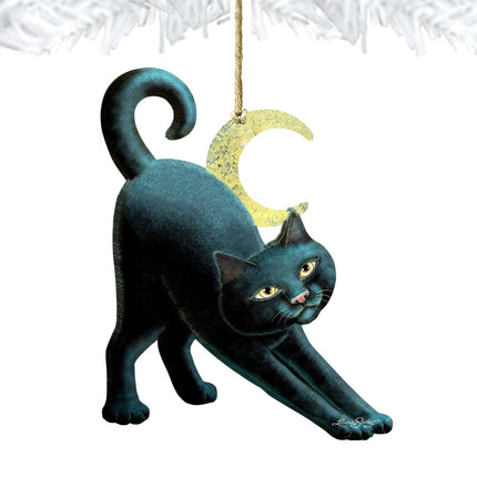 Spooky Halloween Cat Wooden Ornaments by Laura Seeley - Thanksgiving Halloween Decor - 8512054-LS-4