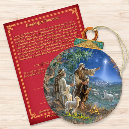 Shepherds afield Wooden Ornaments by Gelsinger - Nativity Holiday Decor - 8021121-1557-3