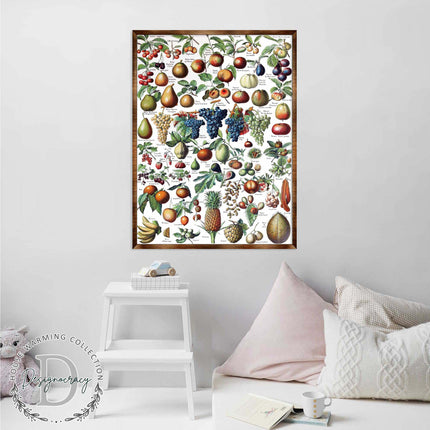 Fruit Montessori Wooden Poster - Homeschool I Educational Poster - Classroom Decor - Aesthetic - 310223-3
