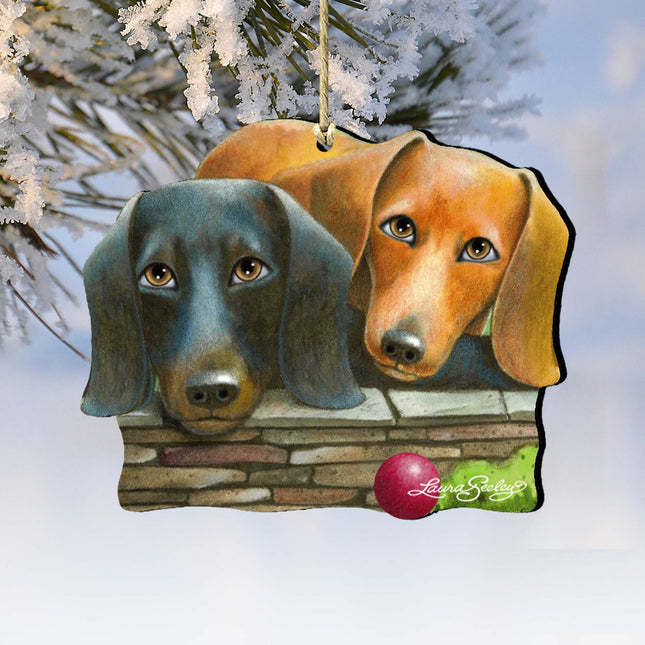 Where Is the Ball Wooden Ornaments Pets by Laura Seeley - Pets Dog and Cats Decor - 8511016-LS-0