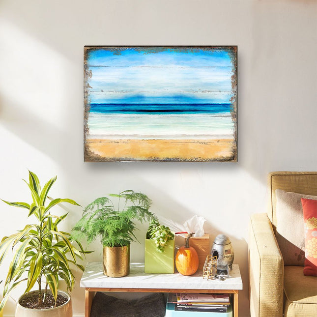 Spataro Beach Wooden Coastal Wall Art by Nature Wonders - Coastal Sea-Life Decor - 95226B-0