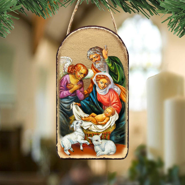 The Holy Family Religious Christian Sacred Icon Ornament - Inspirational Icon Decor - 87020-0