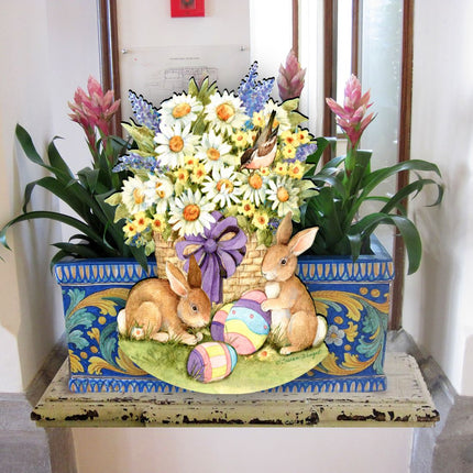 Spring Bunny Easter Door Decor by Susan Winget - Easter Spring Decor - 8471301H-SW-2