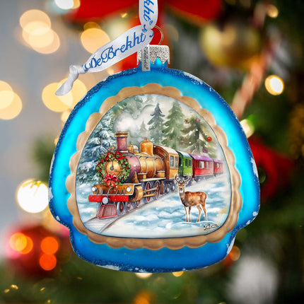 Polar Express Rainbow Glass Ornament by G. Debrekht - Christmas Decor - 756-018-1