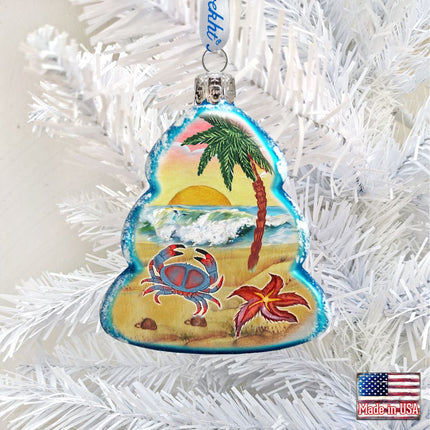 Tree Crab Mercury Glass Ornament by G. DeBrekht - Coastal Holiday Decor - 776277-1