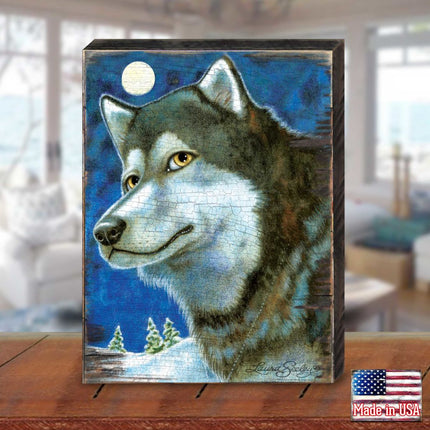 Snow Tracks Wooden Wall Art by Laura Seeley - Pets Dog and Cats Decor - 8511114B-1