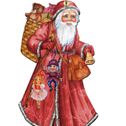 Saint Nick Christmas Door Decor by G. DeBrekht - Christmas Santa Snowman Decor - 8124120H-4