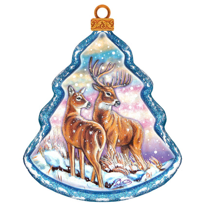 Reindeer Tree Wildlife Door Decor - G. DeBrekht - Wildlife Holiday Decor - 8176229H-4