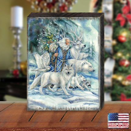 Cool Winds Father Winter Wooden Wall Art by J. Bergsma - Nature Wildlife Decor - 85922862B-JB-2