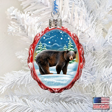 Grizzly Bear Mercury Glass Ornament by G. DeBrekht - Wildlife Holiday Decor - 771036-1