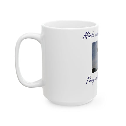 Parachute Quote Mug – 15oz Ceramic Cup for Curious Coffee Lovers