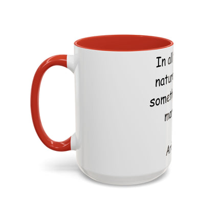 Aristotle Quote Accent Mug – 15oz Ceramic Cup on Nature & Wonder