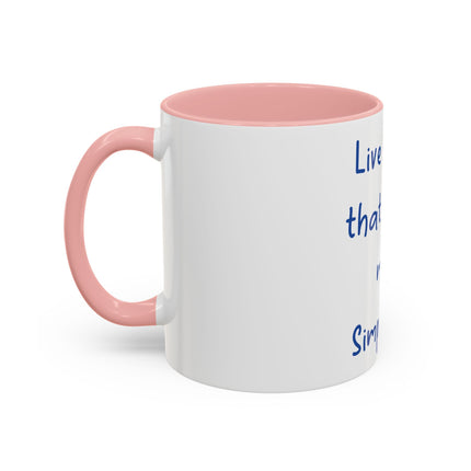 Live Simply Accent Mug – 11oz Ceramic Cup for Mindful Mornings
