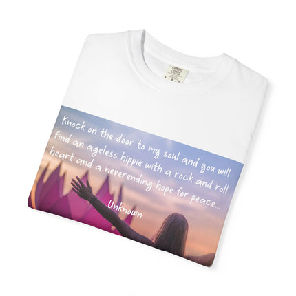 Inspirational Unisex Garment-Dyed T-shirt for Peace Lovers
