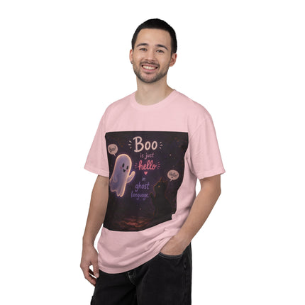Halloween Ghost T-Shirt — “Boo is just hello in ghost language” Cute Spooky Tee