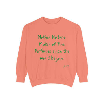 Eco-Friendly Mother Nature Sweatshirt - Unisex Garment-Dyed Apparel
