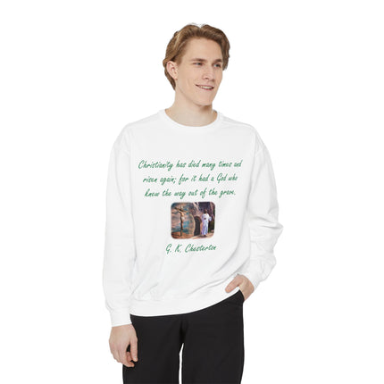 Chesterton Quote Sweatshirt – Resurrection Design – Unisex
