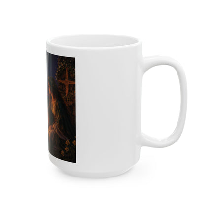 Brigid's Fire Ceramic Mug – Imbolc Bonfire & Renewal Coffee Cup (11oz/15oz)