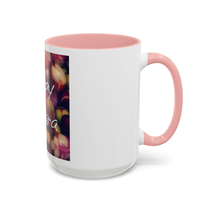 Ostara Coffee Mug – "Happy Ostara" Accent Easter Spring Floral Mug (11/15oz)