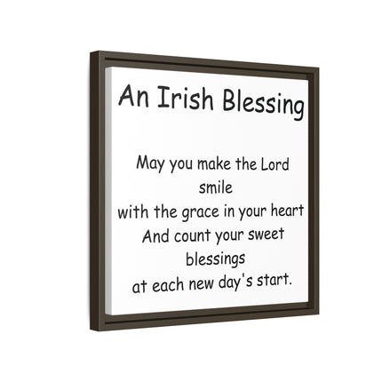 Canvas Wall Art — “An Irish Blessing” Framed Matte Print