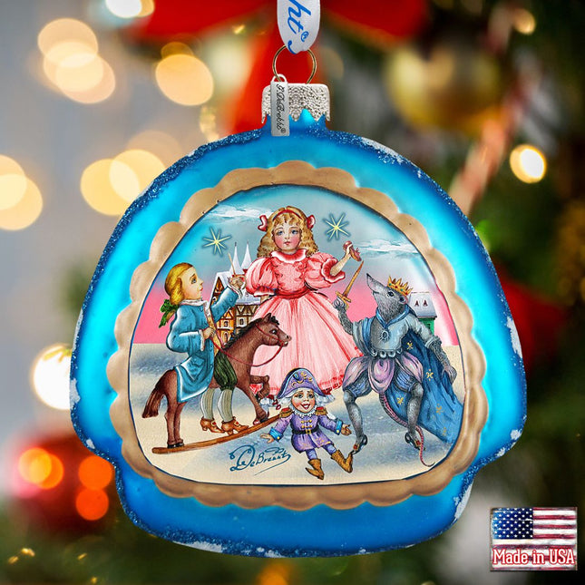 Nutcracker Rainbow Glass Ornament by G. DeBrekht - Christmas Decor - 756-006-0