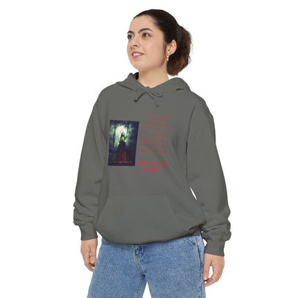 Witch Healer Hoodie — "Blessed Be the Witches" Meditative Witch Prayer Design