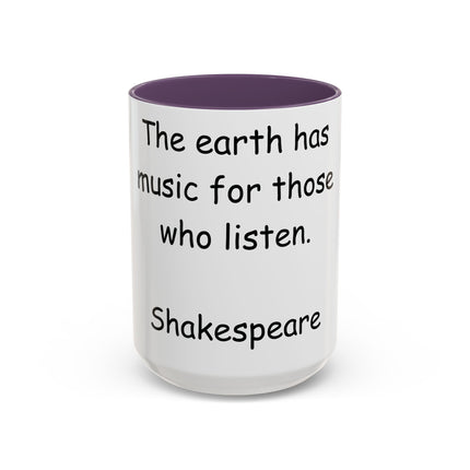 Shakespeare Music Quote Mug – 15oz Ceramic Accent Cup
